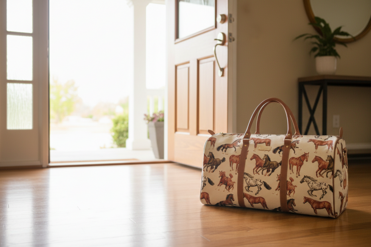 Running Horses Overnight Bag – Exclusively Equine