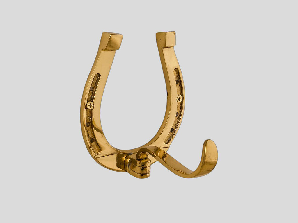 Brass Horse Shoe Swivel Hook