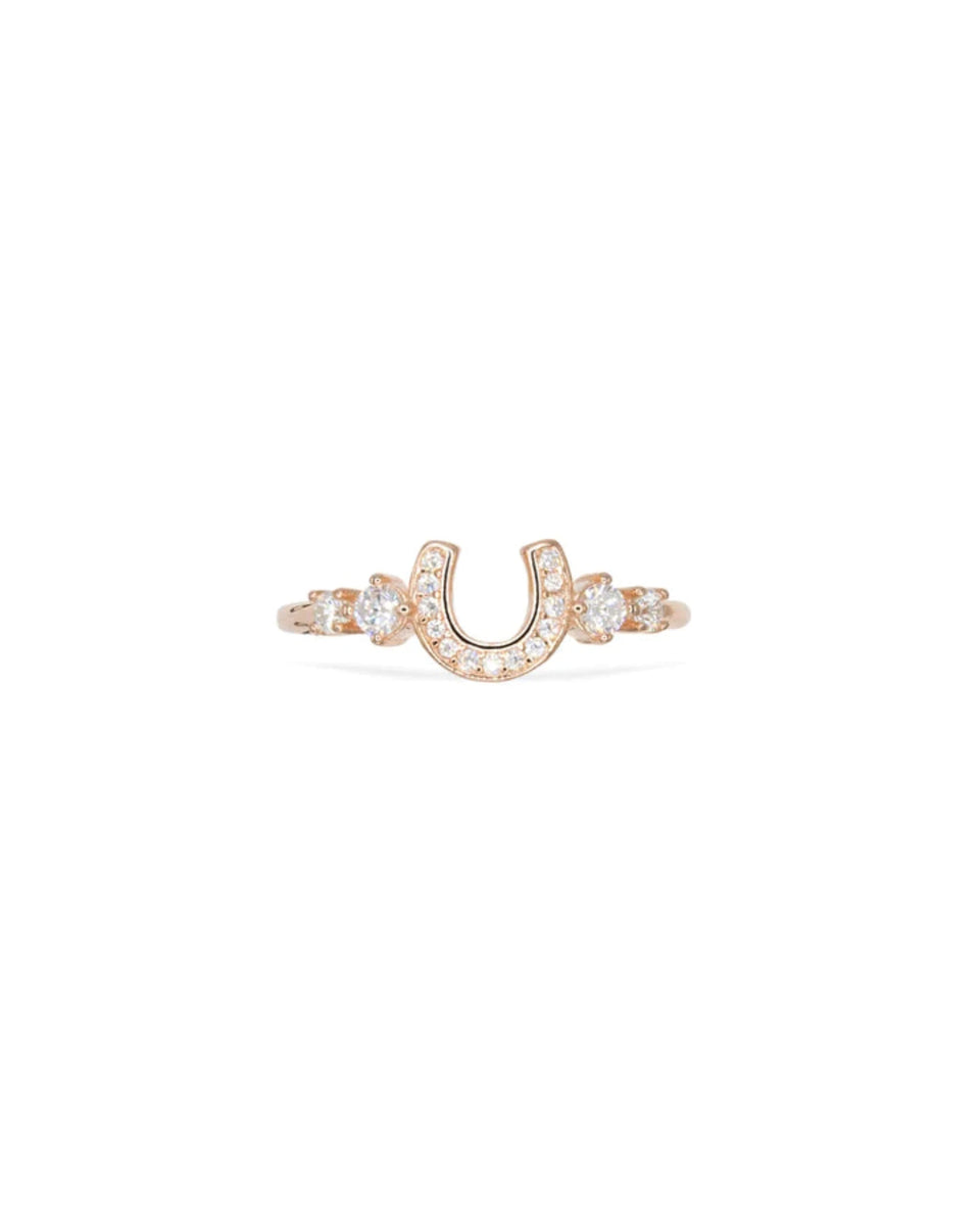 Rose Gold Horseshoe Ring – Exclusively Equine