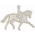 Silver Dressage Lapel Pin