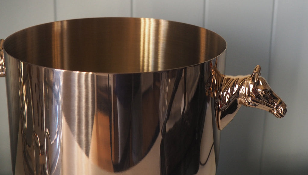 Rose Gold Horse Head Wine Bucket