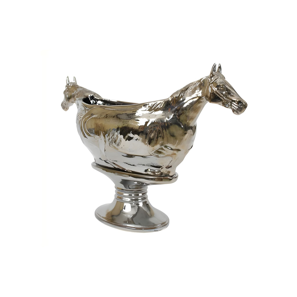 2 Horse Heads Serving Bowl