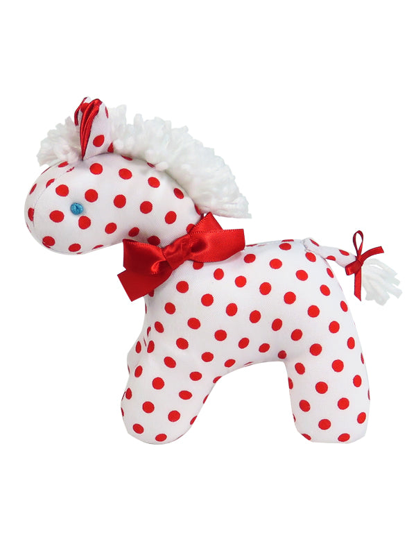 Red Dot Mini Horse Baby Rattle