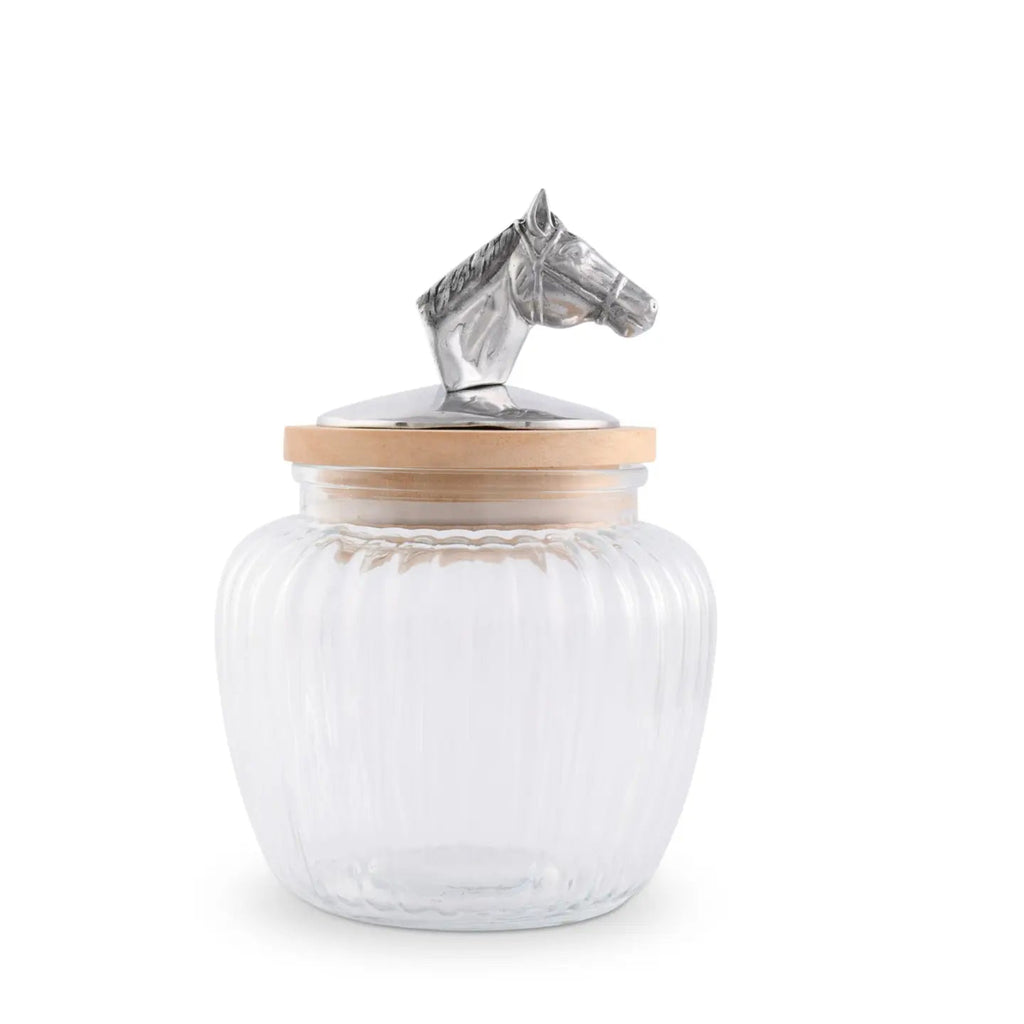 Horse Head Glass Canister Set
