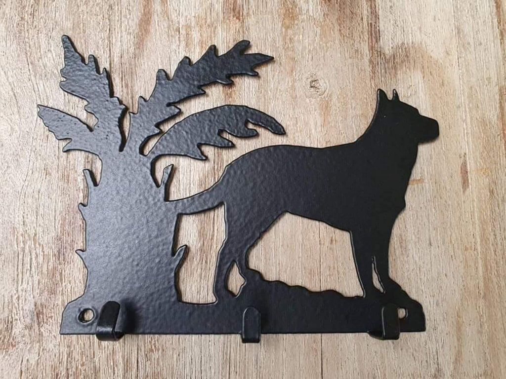 Dog 3 Hook Key Rack