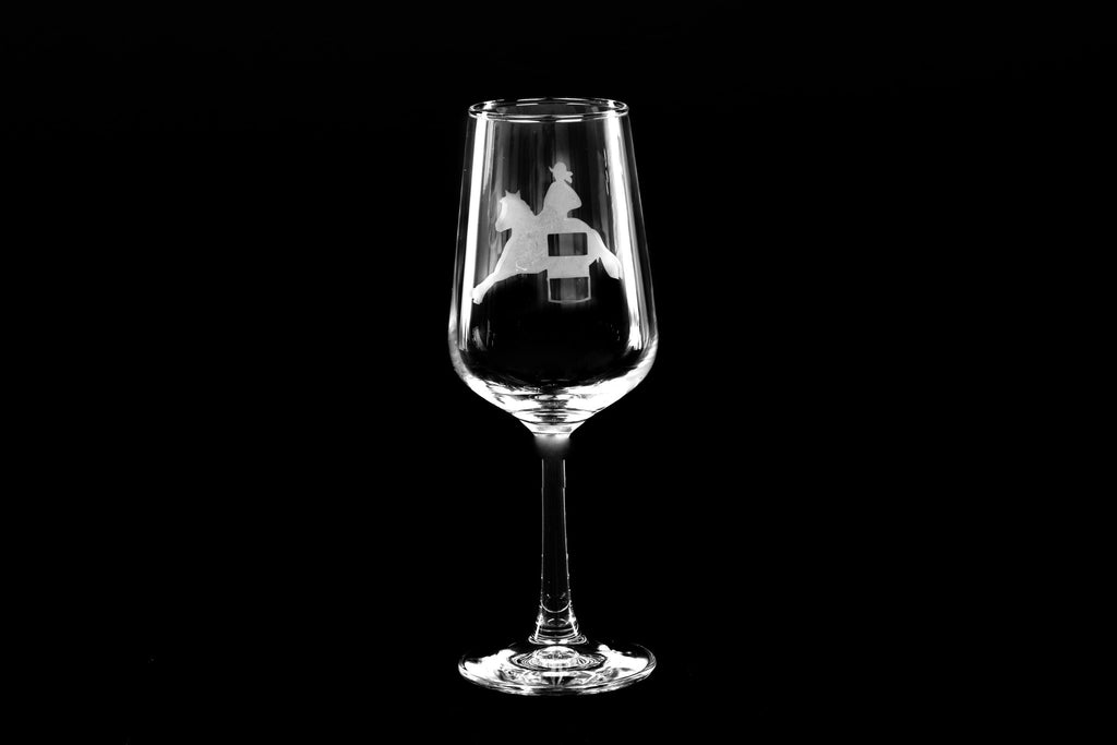 Barrel Racing Wine Glass