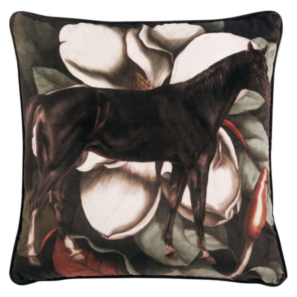 Black Flower Cushion