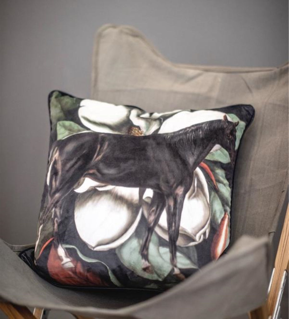 Black Flower Cushion