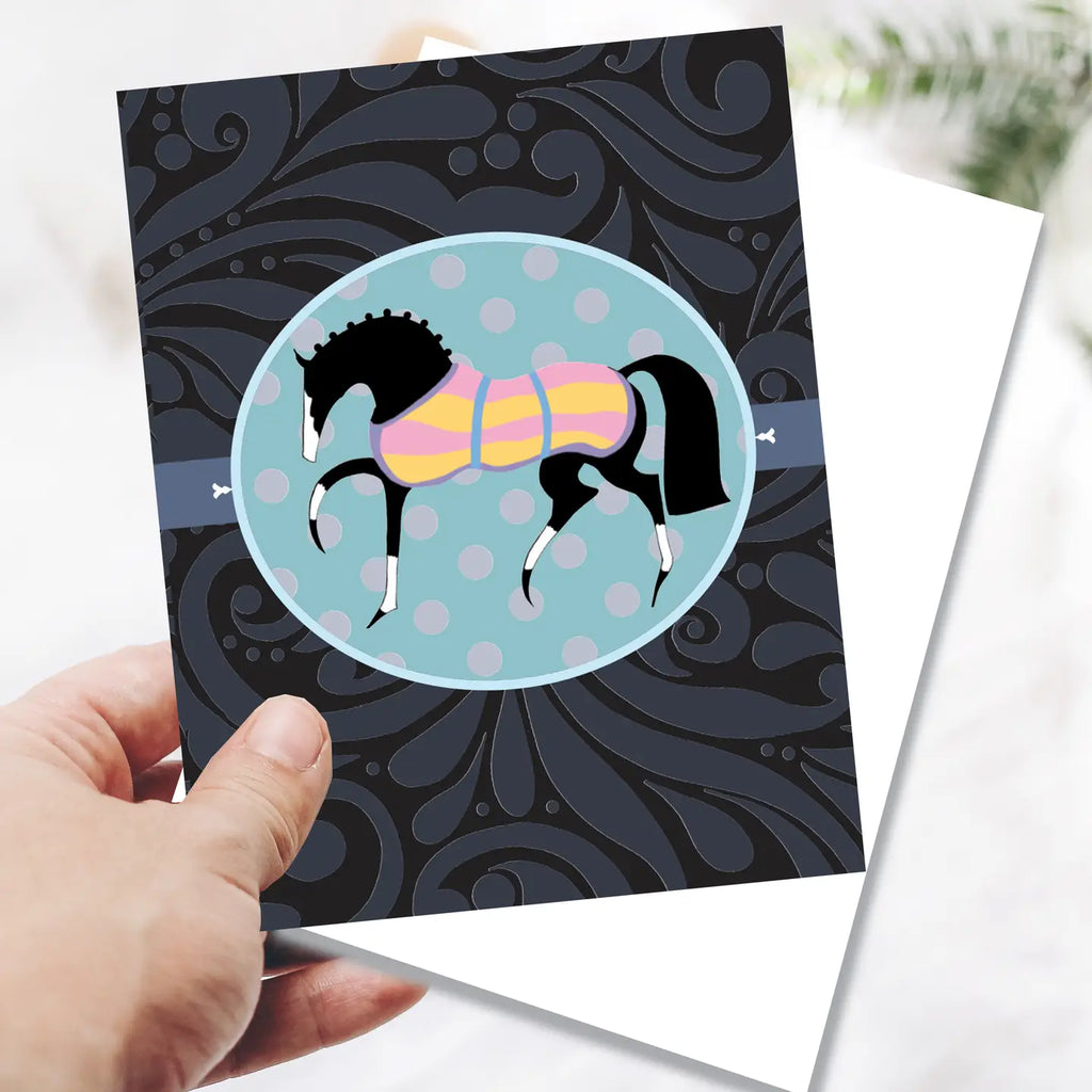 Black Horse Birthday Card
