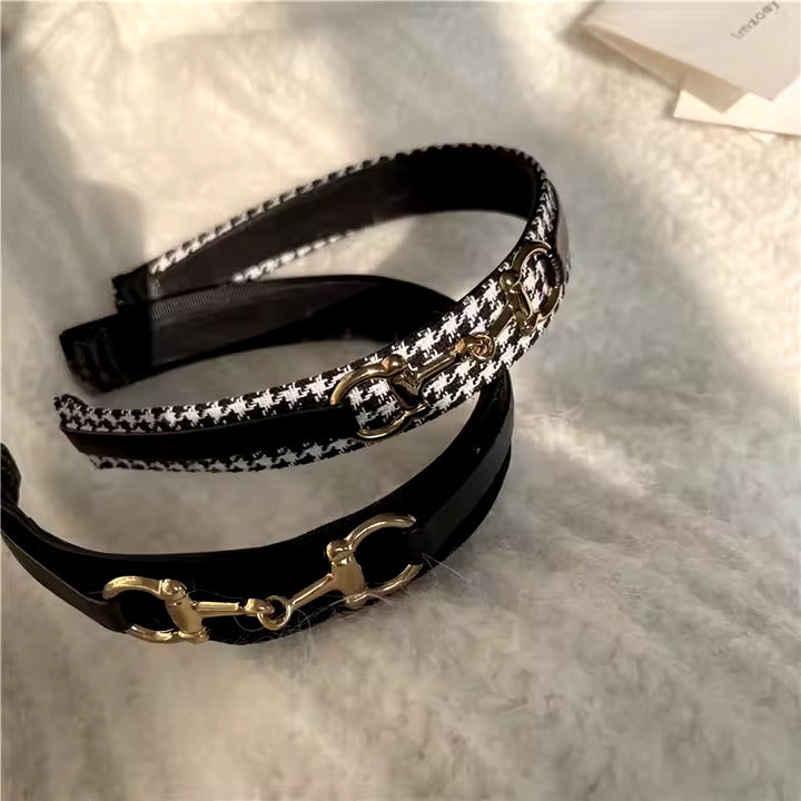 Black Snaffle Bit Headband