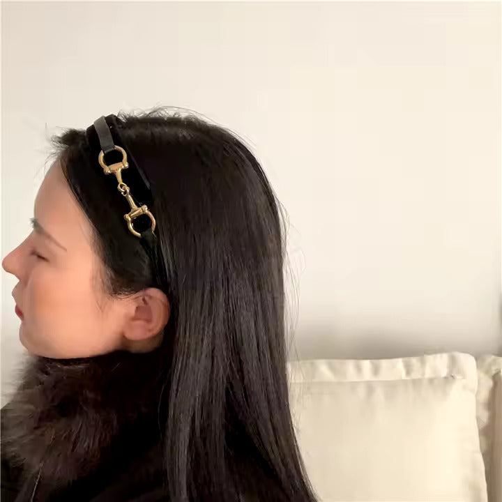 Black Snaffle Bit Headband