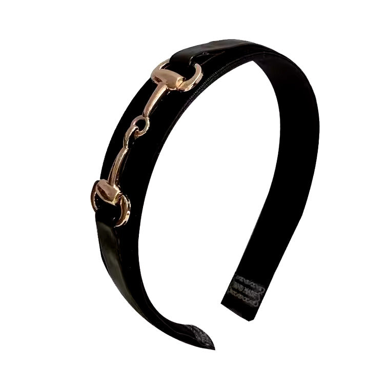 Black Snaffle Bit Headband