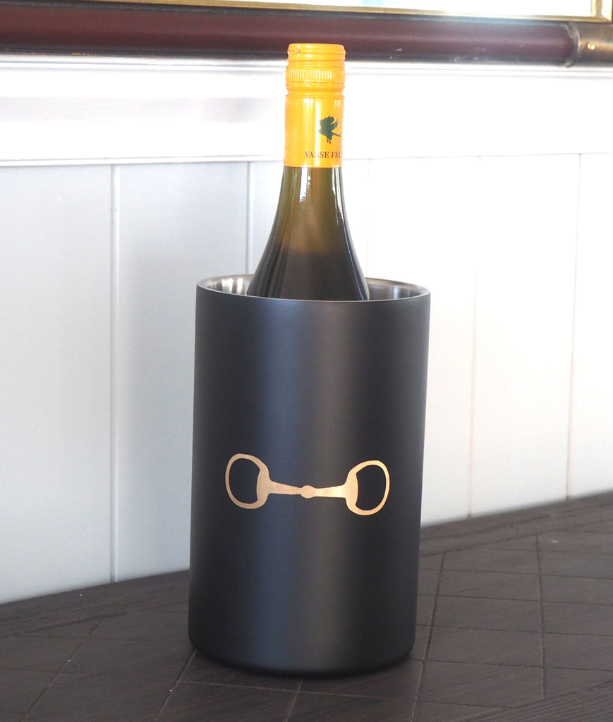 Black Snaffle Bit Wine Cooler