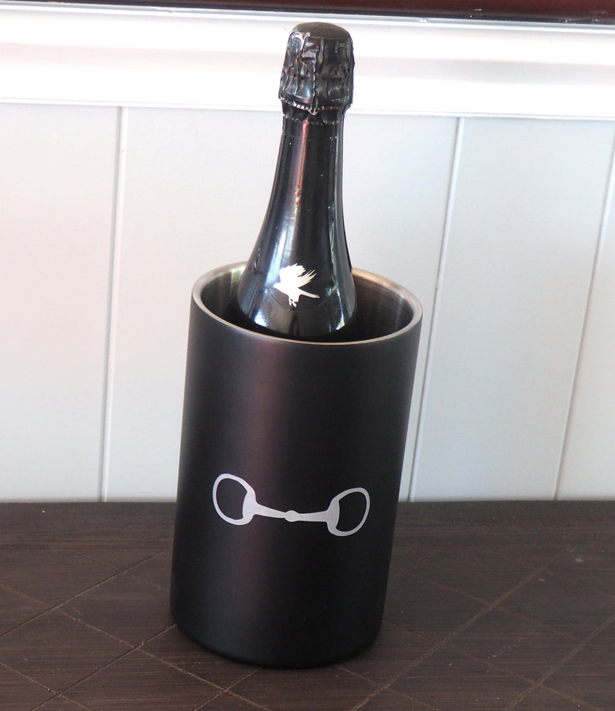 Black Snaffle Bit Wine Cooler