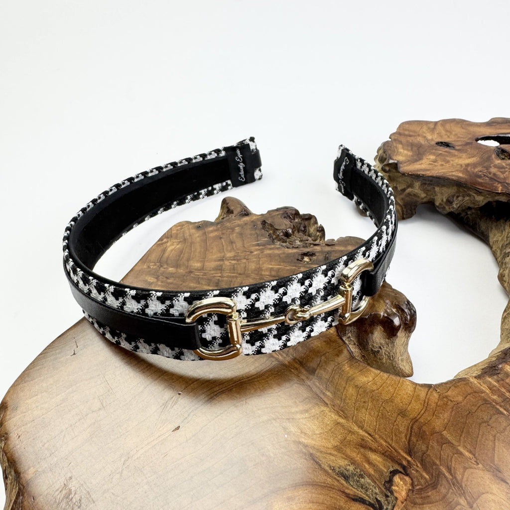 Black & White Snaffle Bit Headband