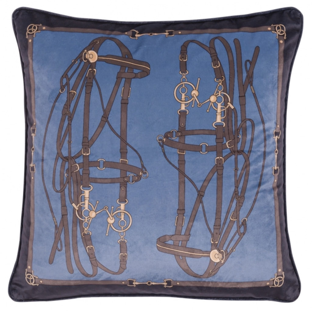 Blue Bridle Cushion