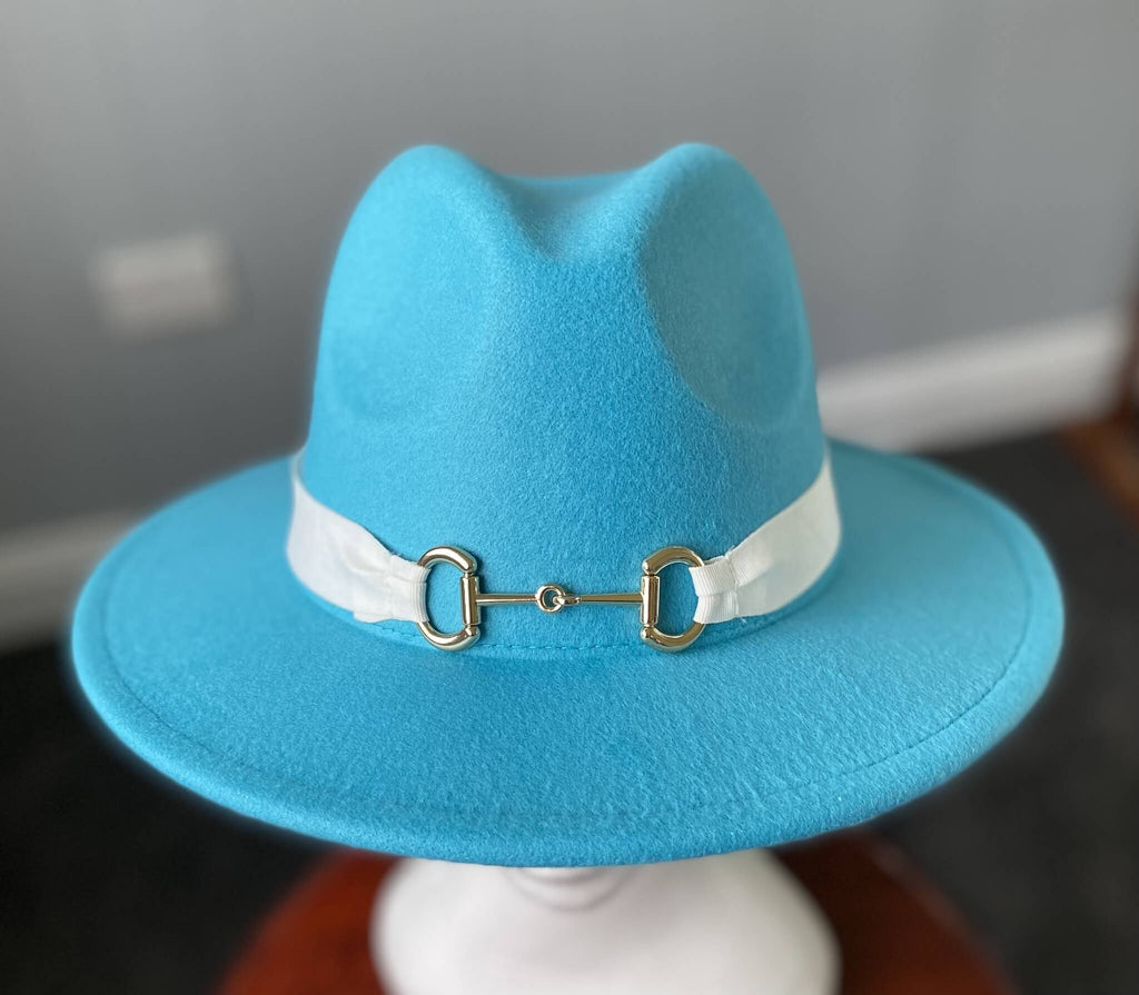 Blue Panama Hat - Snaffle Bit Band