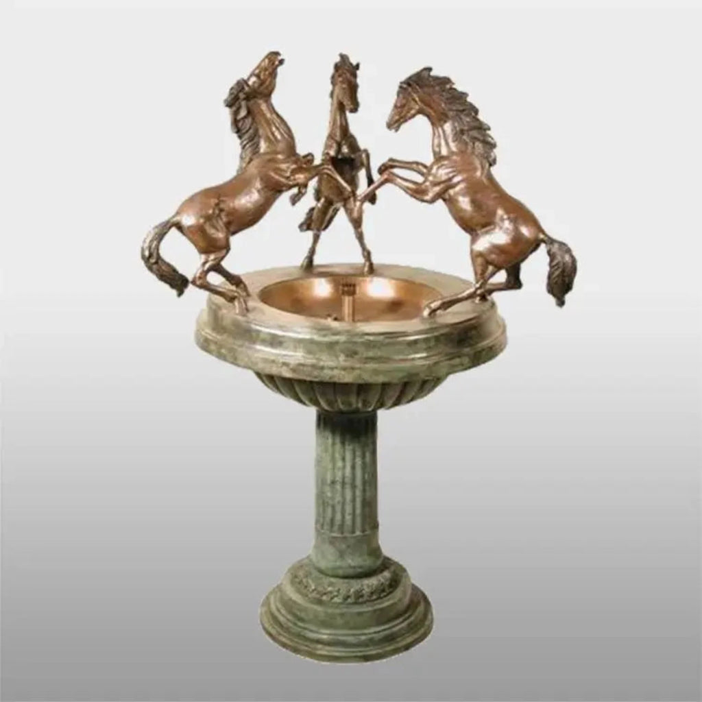 Bronze 3 Horse Fountain Statue