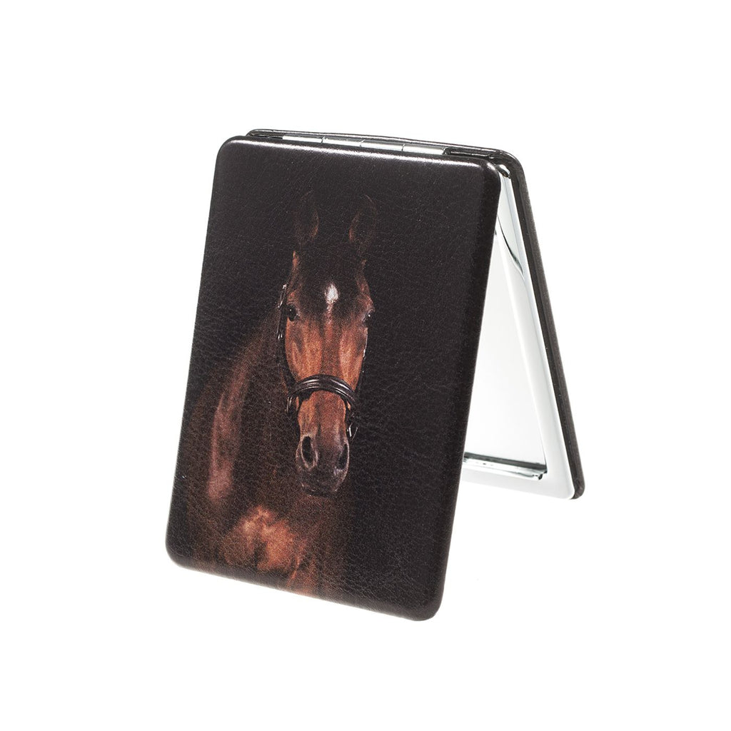 Brown Horse Compact Mirror