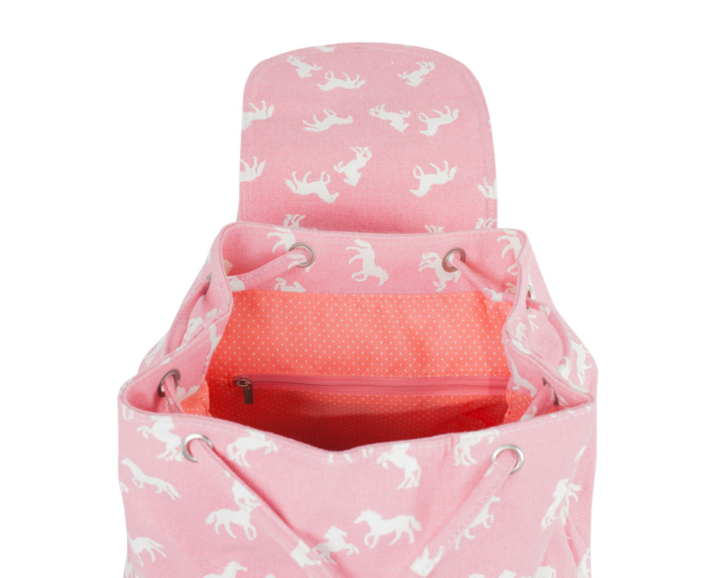 Pink Horse Canvas Back Pack