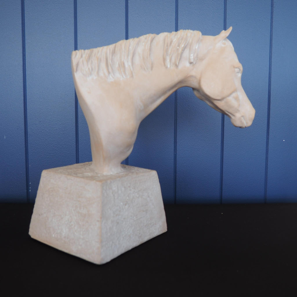 Ceffyl  Horse Head Statue - Sandstone