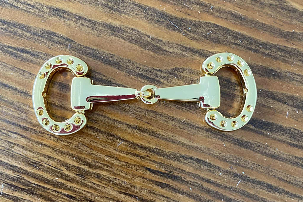 Champagne Rhinestone Snaffle Bit Hardware