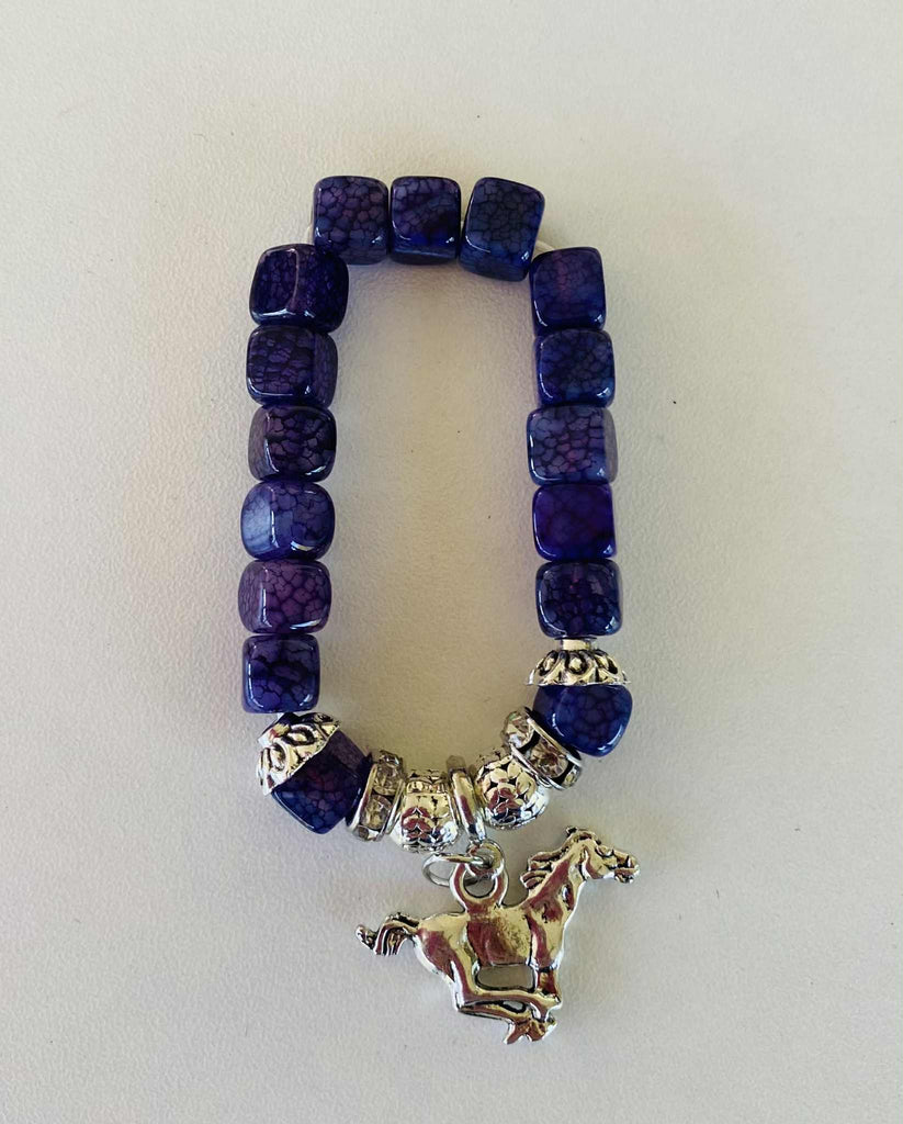 Children's Purple Stone Bracelet