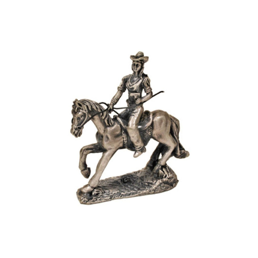 Cowgirl on Horse Figurine