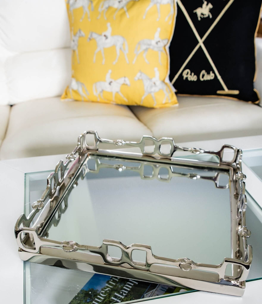 Dee Snaffle Bit Mirrored Square Tray