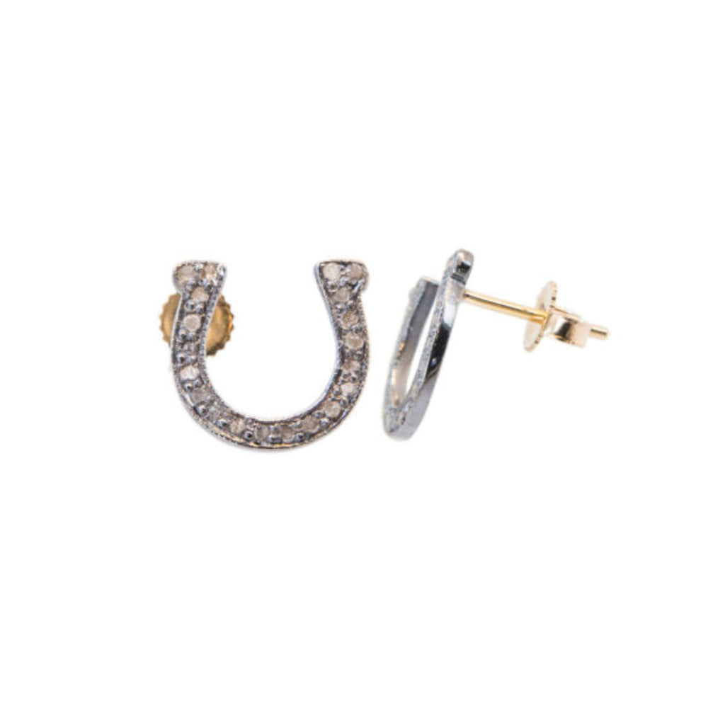 Diamond Horse Shoe Earrings