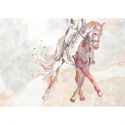 Dressage Half-Pass Art Print