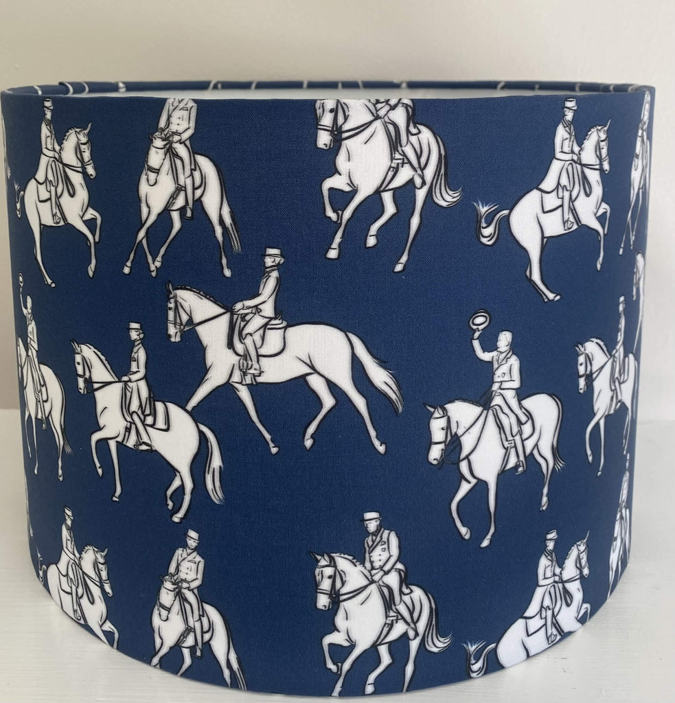 Navy Dressage Lampshade