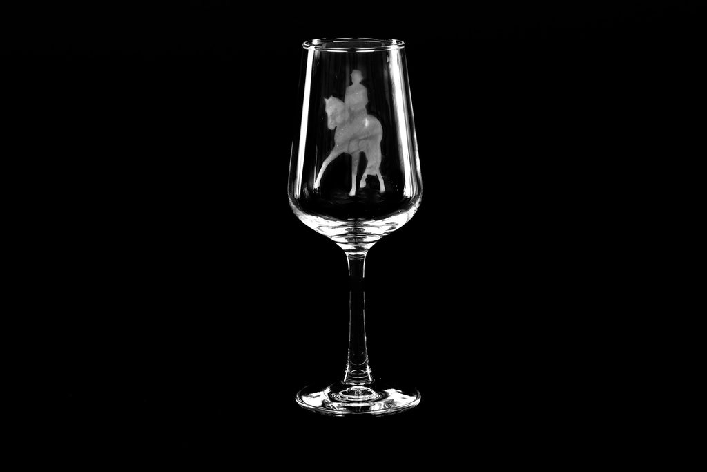 Dressage Shoulder-In Wine Glass
