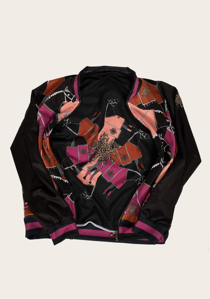 Espoir Black Blanketed Bomber Jacket