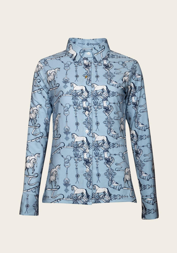 Espoir Blue Carnival Button Shirt