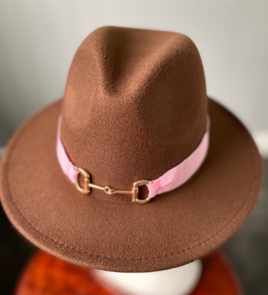 Brown Panama Hat - Snaffle Bit Band