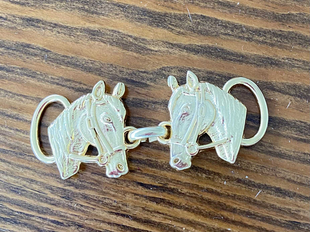 Gold Horse Heads & Bit Hardware