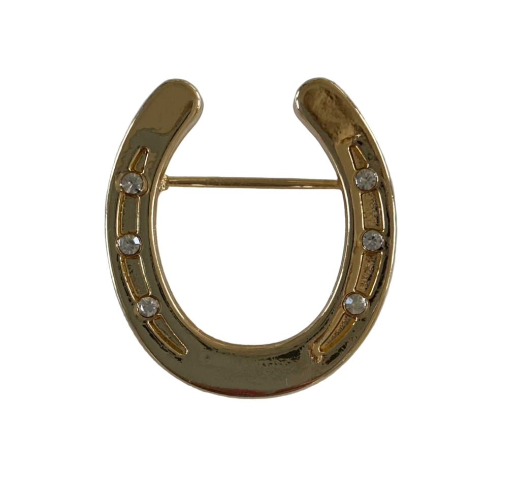 Gold Horse Shoe Brooch