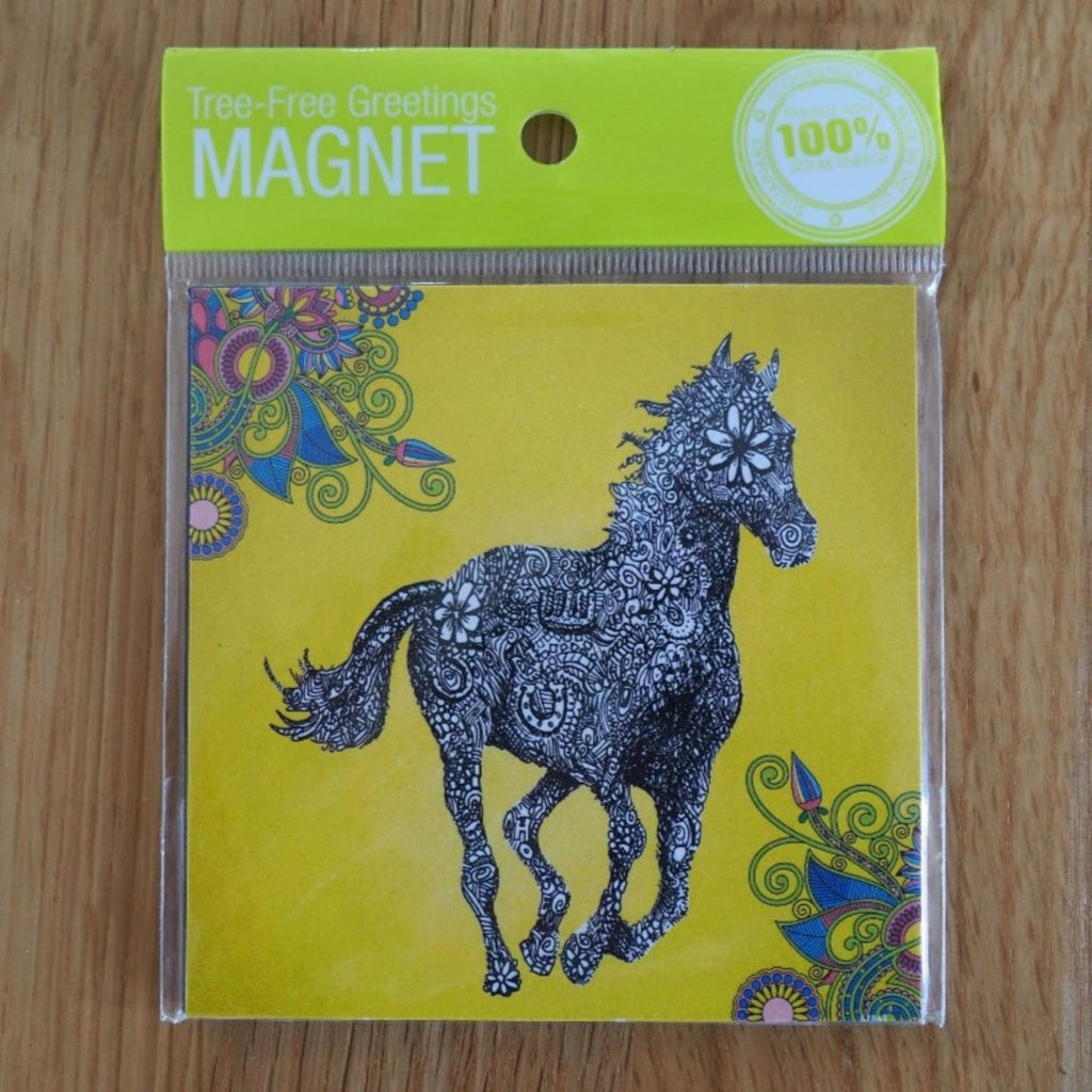 Golden Gallop Fridge Magnet