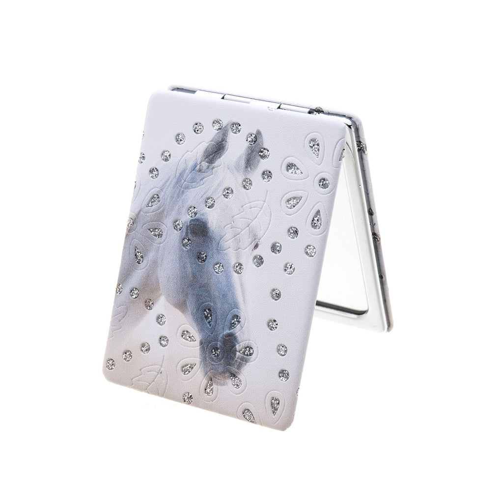 Grey Horse Compact Mirror