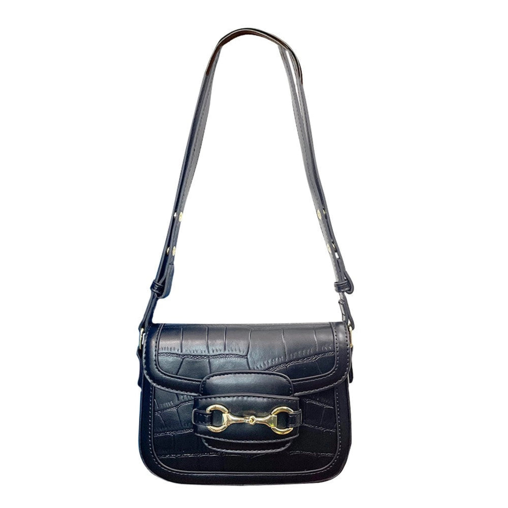 Handbag - Snaffle Bit Feature - Black
