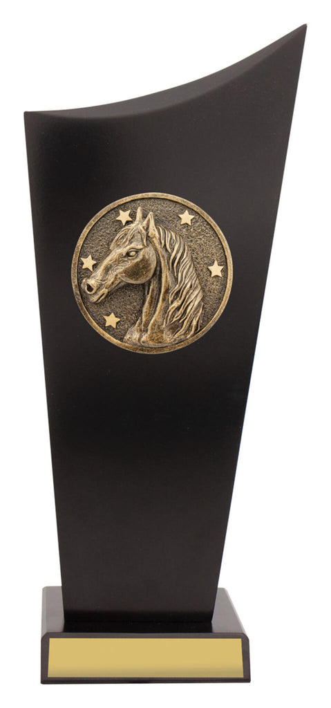 Horse Black Timber Spartan Crest