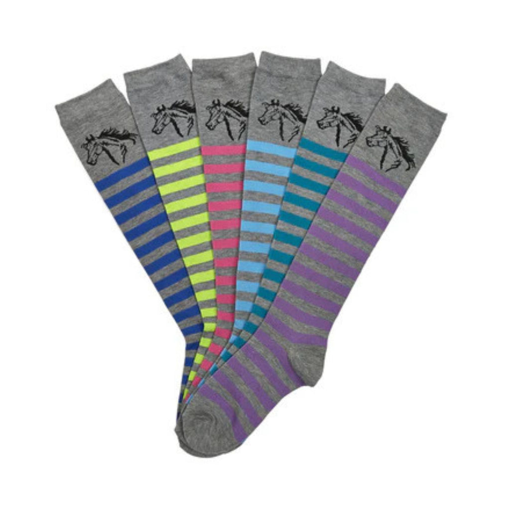 Horse Head Striped  Long Socks