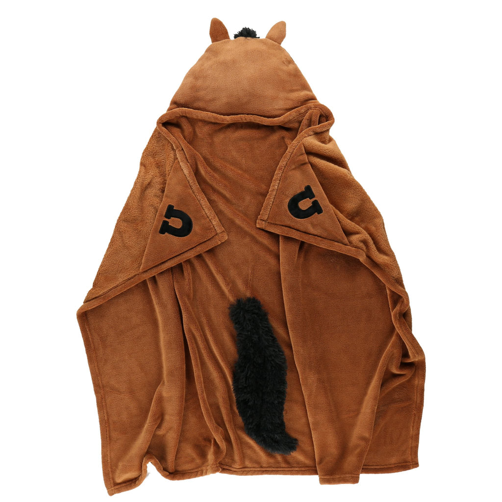 Horse Hooded Kids Blanket