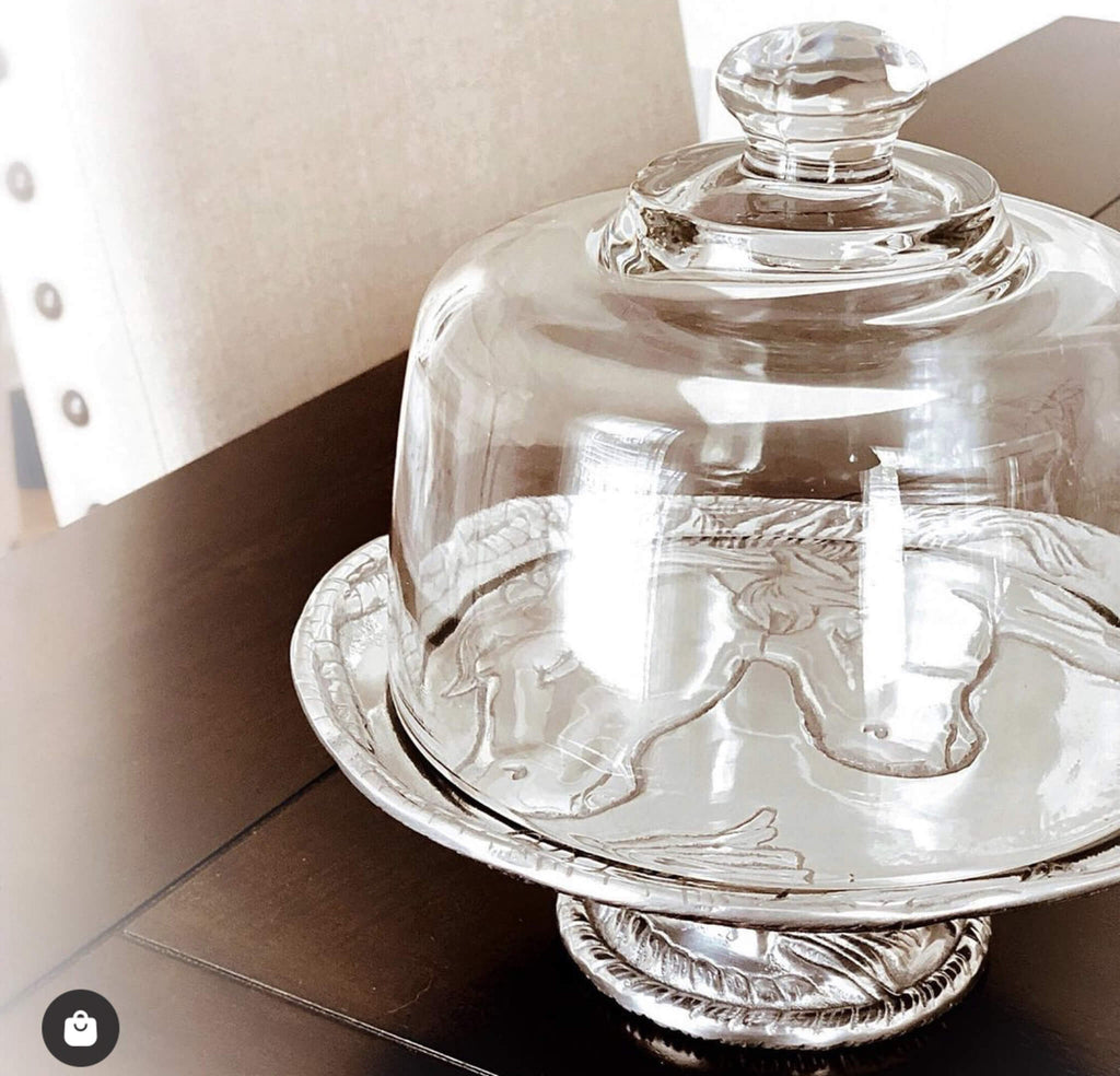 Horse Plate with Glass Dome