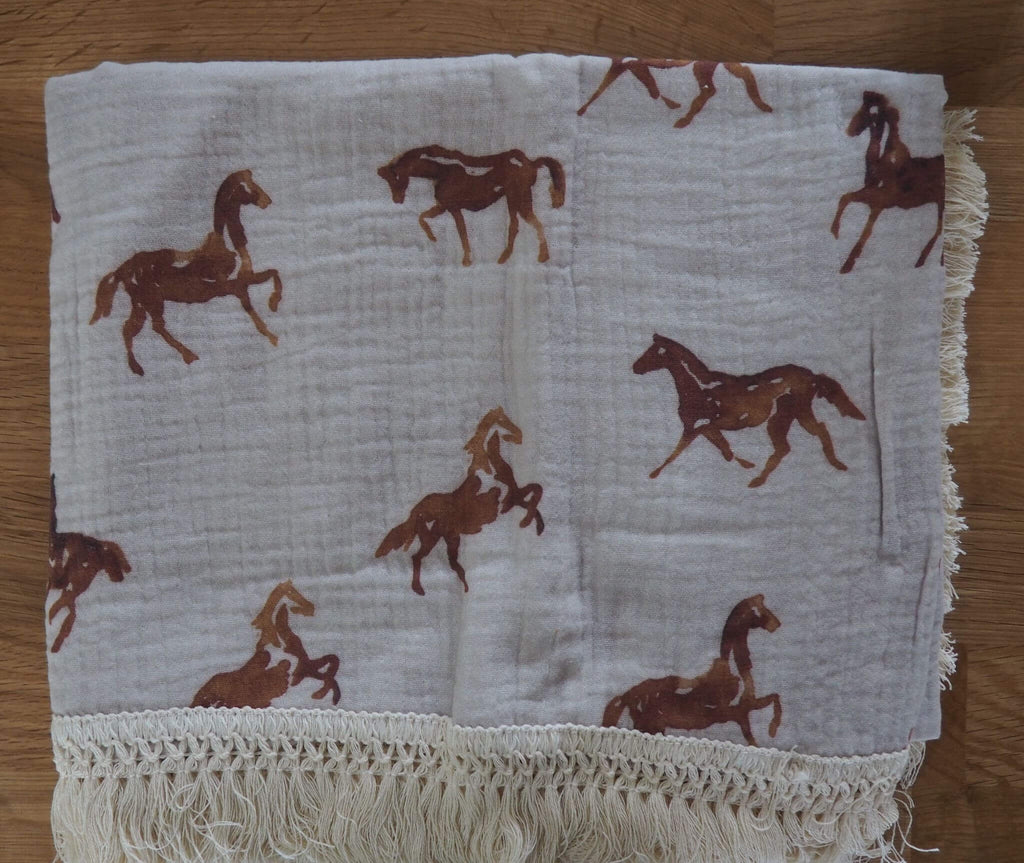 Horse Print Swaddle