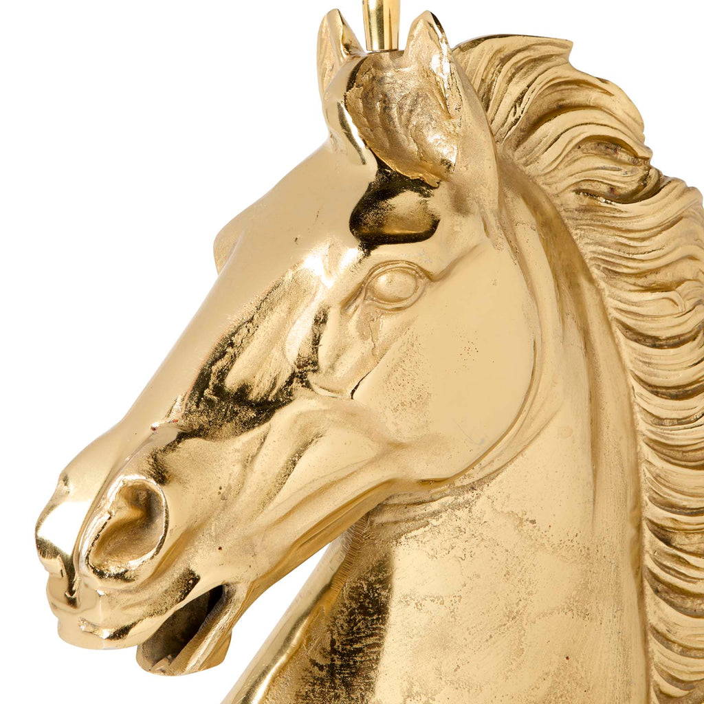 Horse Head Lamp- Gold