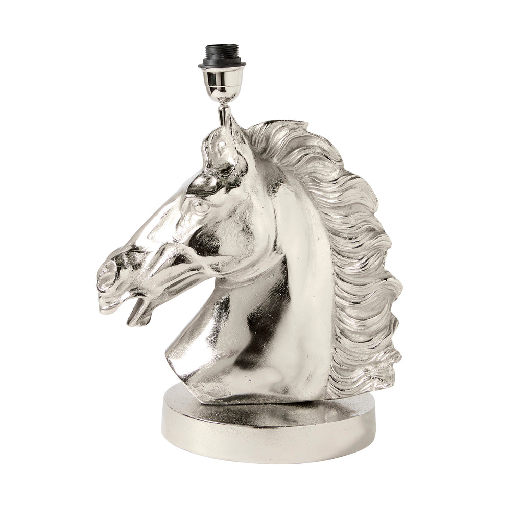 Horse Head Lamp- Silver
