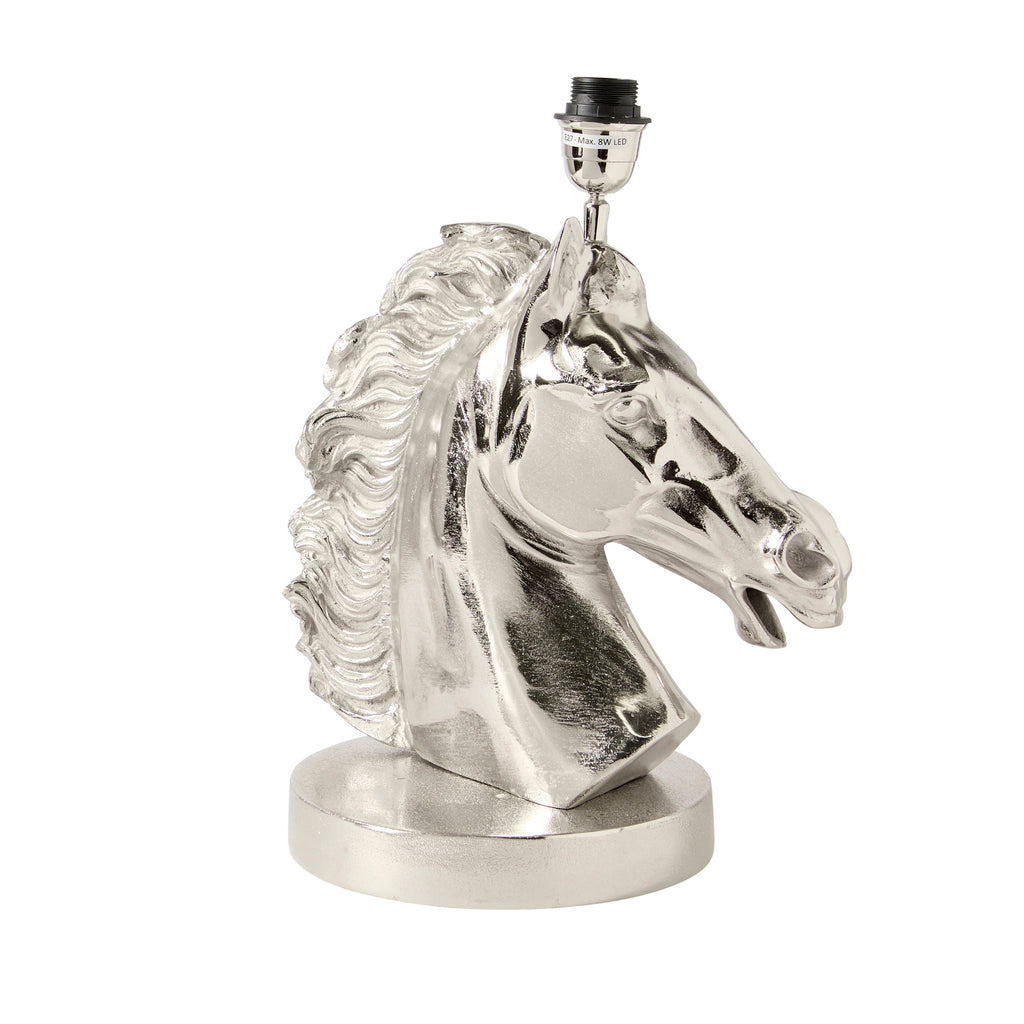 Horse Head Lamp- Silver