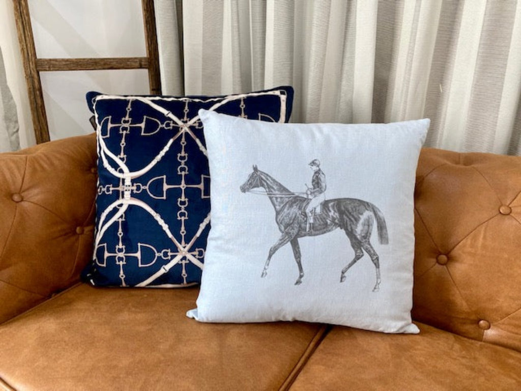 Horse & Jockey Cushion